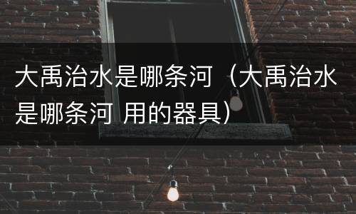 大禹治水是哪条河（大禹治水是哪条河 用的器具）