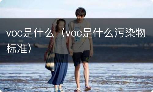 voc是什么（voc是什么污染物标准）