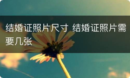 结婚证照片尺寸 结婚证照片需要几张