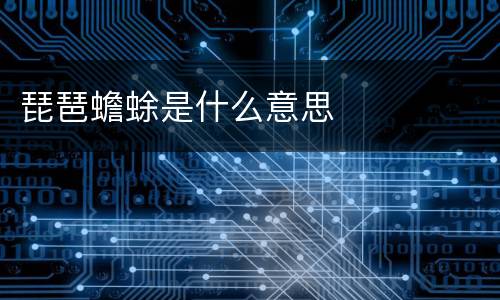 琵琶蟾蜍是什么意思