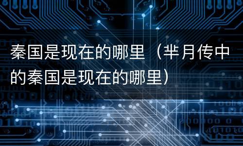 秦国是现在的哪里（芈月传中的秦国是现在的哪里）