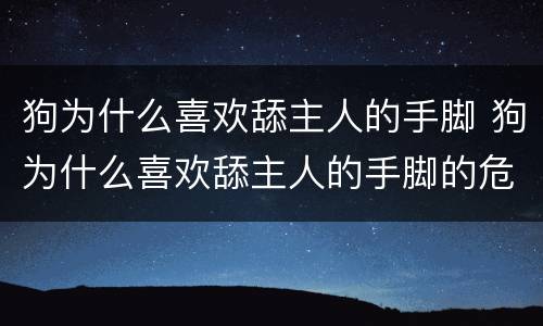 狗为什么喜欢舔主人的手脚 狗为什么喜欢舔主人的手脚的危害
