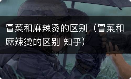 冒菜和麻辣烫的区别（冒菜和麻辣烫的区别 知乎）