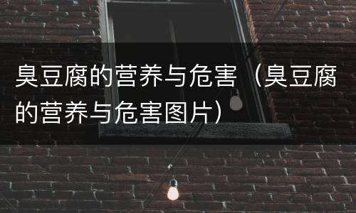 臭豆腐的营养与危害（臭豆腐的营养与危害图片）