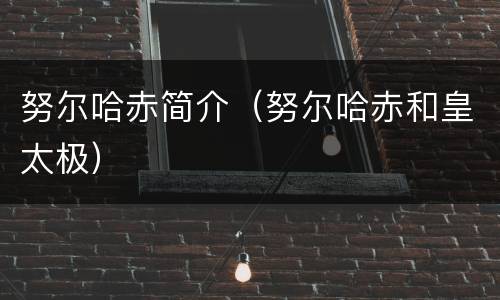 努尔哈赤简介（努尔哈赤和皇太极）