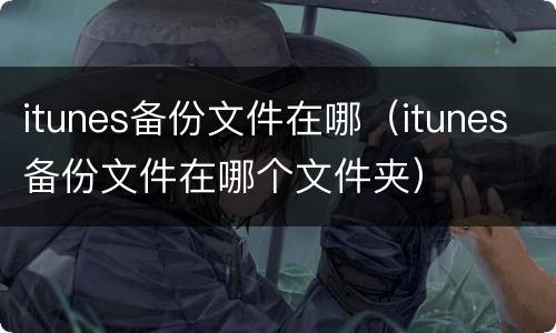 itunes备份文件在哪（itunes备份文件在哪个文件夹）