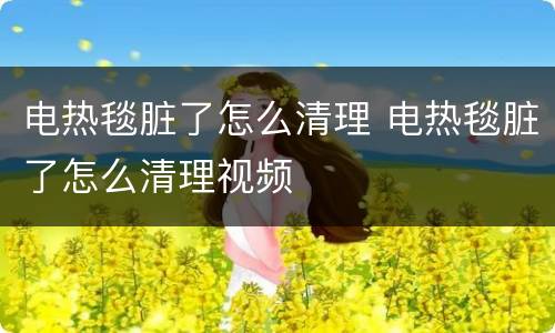 电热毯脏了怎么清理 电热毯脏了怎么清理视频