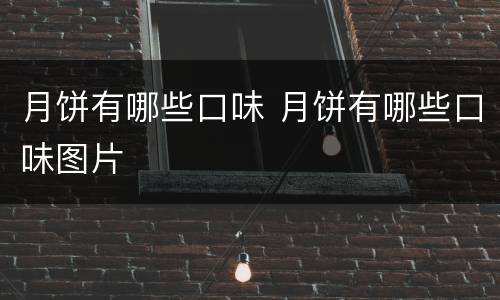 月饼有哪些口味 月饼有哪些口味图片
