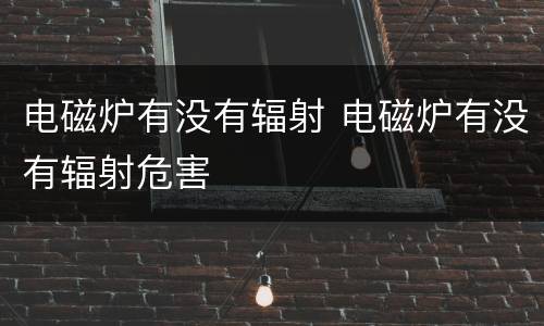 电磁炉有没有辐射 电磁炉有没有辐射危害