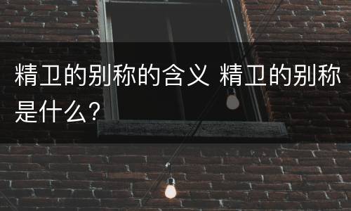 精卫的别称的含义 精卫的别称是什么?