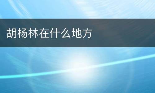 胡杨林在什么地方