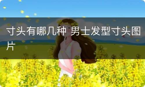 寸头有哪几种 男士发型寸头图片