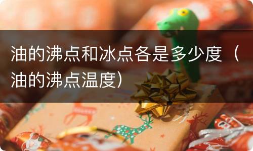 油的沸点和冰点各是多少度（油的沸点温度）