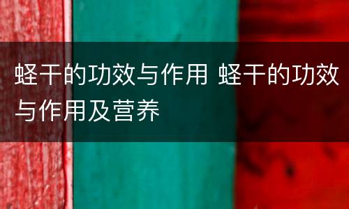 蛏干的功效与作用 蛏干的功效与作用及营养