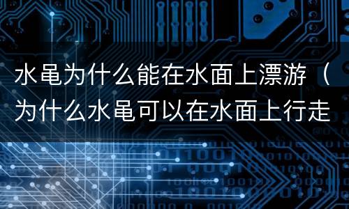 水黾为什么能在水面上漂游（为什么水黾可以在水面上行走 而不会沉下去）