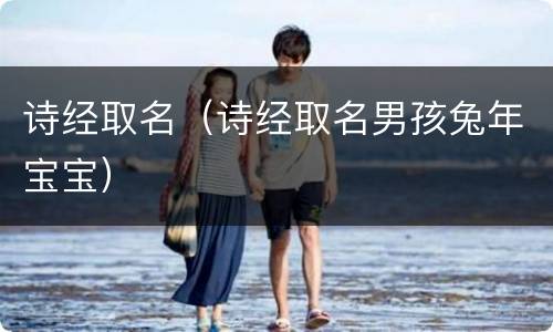 诗经取名（诗经取名男孩兔年宝宝）