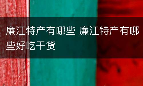 廉江特产有哪些 廉江特产有哪些好吃干货