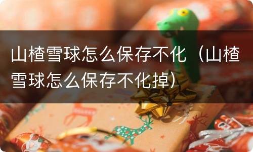 山楂雪球怎么保存不化（山楂雪球怎么保存不化掉）