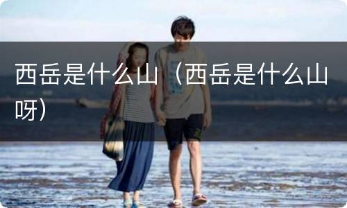 西岳是什么山（西岳是什么山呀）