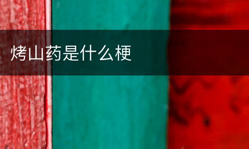 烤山药是什么梗