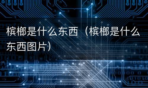 槟榔是什么东西（槟榔是什么东西图片）