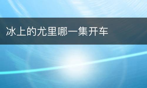 冰上的尤里哪一集开车