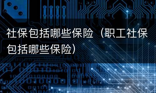 社保包括哪些保险（职工社保包括哪些保险）