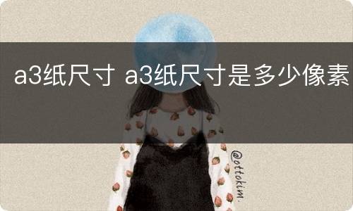 a3纸尺寸 a3纸尺寸是多少像素