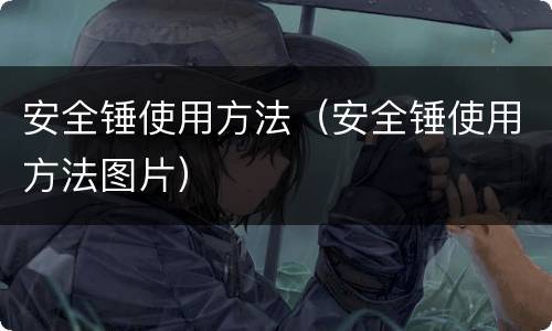 安全锤使用方法（安全锤使用方法图片）