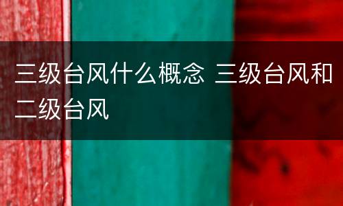 三级台风什么概念 三级台风和二级台风