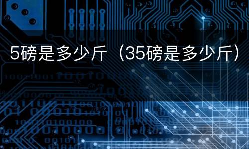 5磅是多少斤（35磅是多少斤）