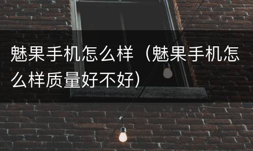魅果手机怎么样（魅果手机怎么样质量好不好）
