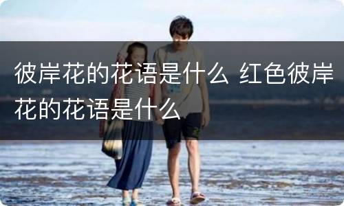 彼岸花的花语是什么 红色彼岸花的花语是什么