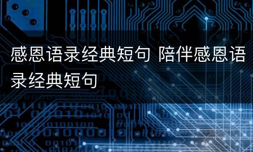 感恩语录经典短句 陪伴感恩语录经典短句