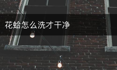 花蛤怎么洗才干净