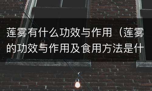 莲雾有什么功效与作用（莲雾的功效与作用及食用方法是什么?）