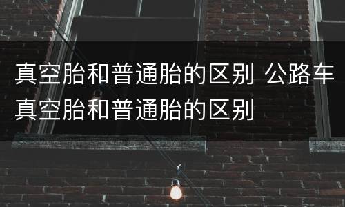 真空胎和普通胎的区别 公路车真空胎和普通胎的区别
