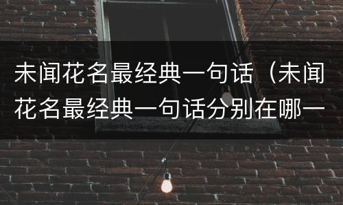 未闻花名最经典一句话（未闻花名最经典一句话分别在哪一集）