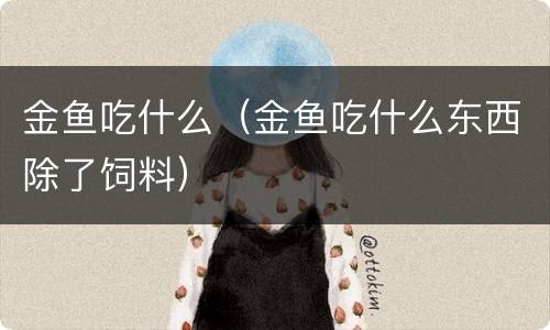 金鱼吃什么（金鱼吃什么东西除了饲料）
