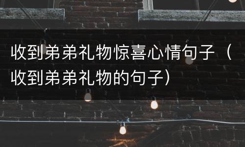 收到弟弟礼物惊喜心情句子（收到弟弟礼物的句子）