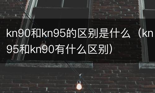 kn90和kn95的区别是什么（kn95和kn90有什么区别）