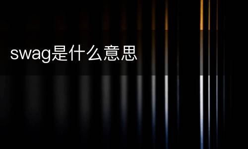 swag是什么意思