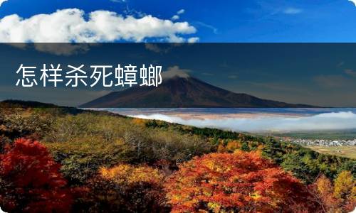 怎样杀死蟑螂