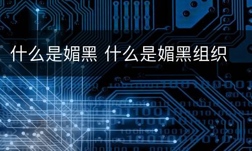 什么是媚黑 什么是媚黑组织