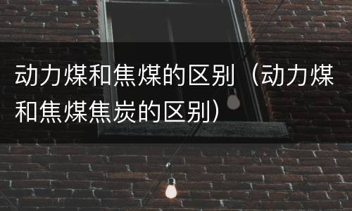 动力煤和焦煤的区别（动力煤和焦煤焦炭的区别）