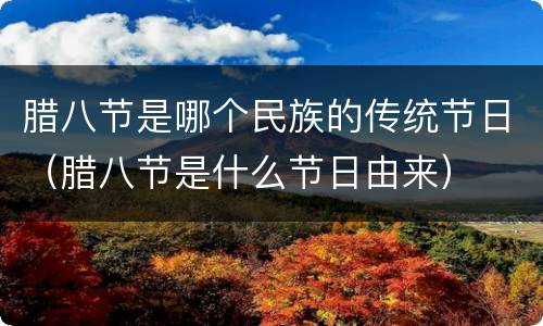 腊八节是哪个民族的传统节日（腊八节是什么节日由来）
