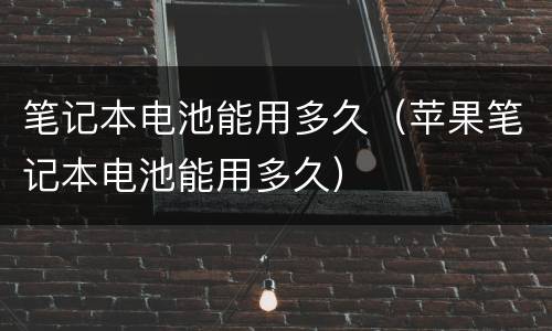笔记本电池能用多久（苹果笔记本电池能用多久）
