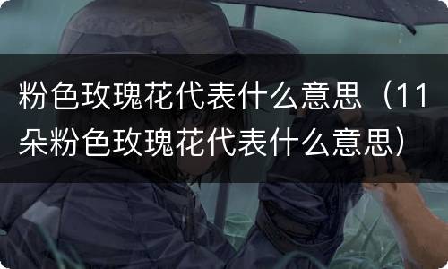 粉色玫瑰花代表什么意思（11朵粉色玫瑰花代表什么意思）