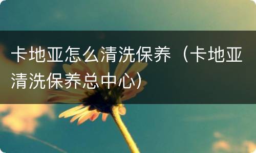 卡地亚怎么清洗保养（卡地亚清洗保养总中心）