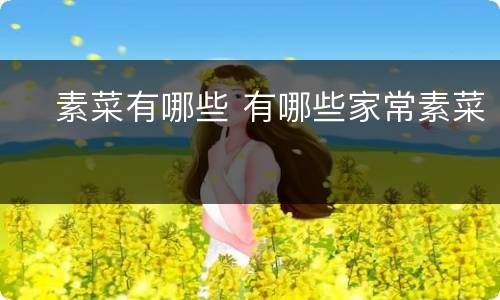 ​素菜有哪些 有哪些家常素菜